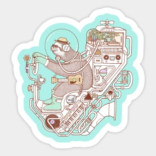 Sloth machine Sticker